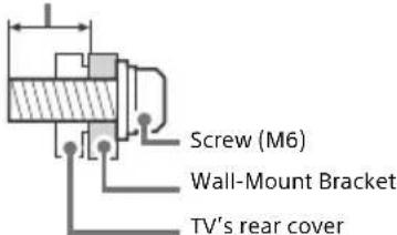 Screw (M6) Wall-Mount Bracket TV's rear cover
