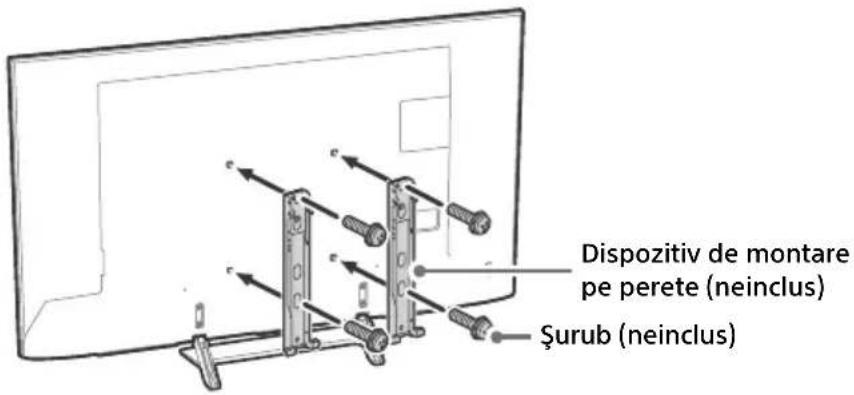 Dispositiv de montare pe perete (neinclus) Şurub (neinclus)
