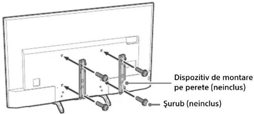 Dispositiv de montare pe perete (neinclus) Şurub (neinclus)