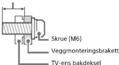 Skrue (M6) Veggmonteringsbrakett TV-ens bakdeksel