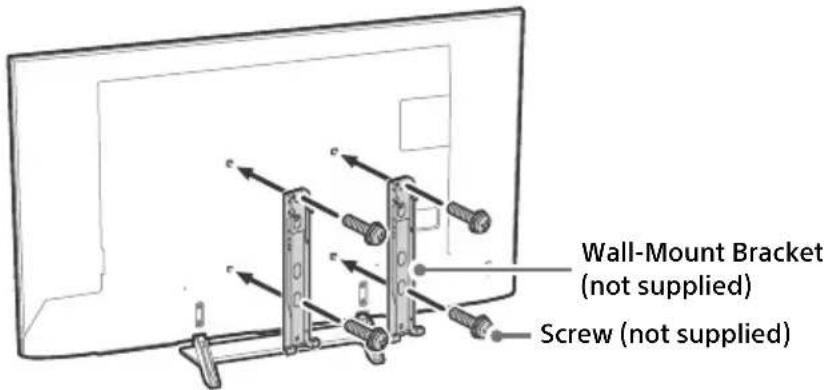 Wall-Mount Bracket (not supplied) Screw (not supplied)