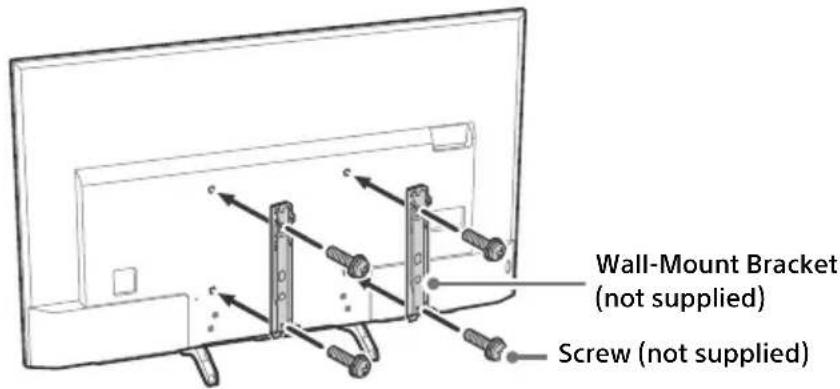 Wall-Mount Bracket (not supplied) Screw (not supplied)
