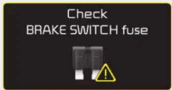 Check BRAKE SWITCH fuse