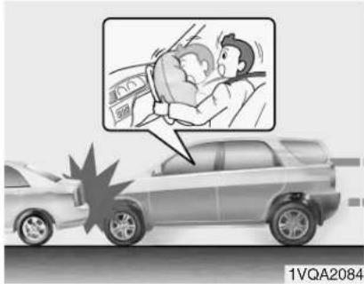 Illustration of a car accident with a person inside the window and a skull, showing a broken fuse (no text or symbols present)