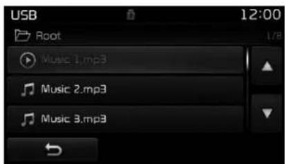 USB 12:00 Root Music 1.mp3 Music 2.mp3 Music 3.mp3