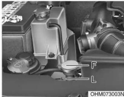 Close-up of mechanical components with labeled parts (F, L) and no readable text or symbols beyond labels