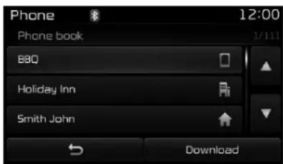 Phone 12:00 Phone book 1/111 BBQ Holiday Inn Smith John Download