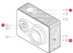 Technical diagram of a device with numbered components and labeled parts