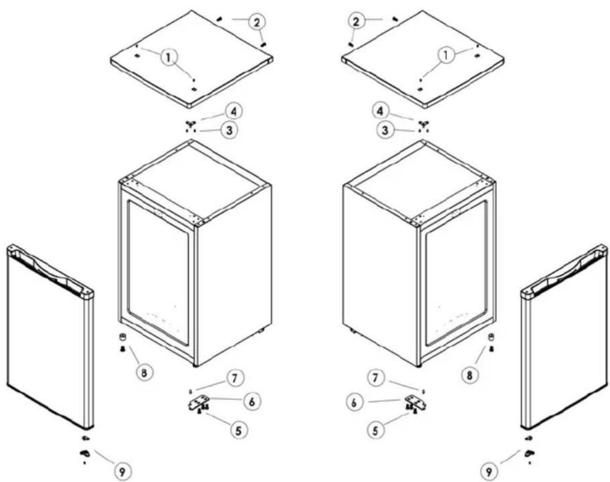 HAIER HFK-136AAS - TÜRÖFFNUNGSRICHTUNG ÄNDERN - 1