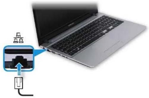 SAMSUNG ATIV NP450R4E - Connecting to the Wired LAN - 1
