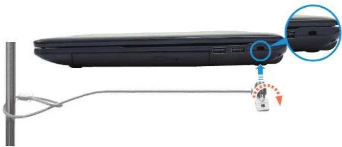 SAMSUNG ATIV Book 2 - Utilisation du logement de sécurité - 1