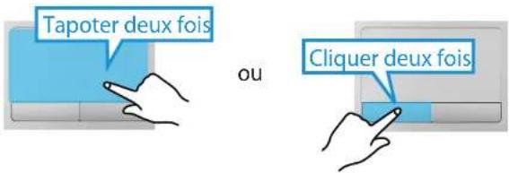 Tapoter deux fois ou Cliquer deux fois