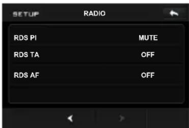 RDS PI MUTE RDS TA OFF RDS AF OFF