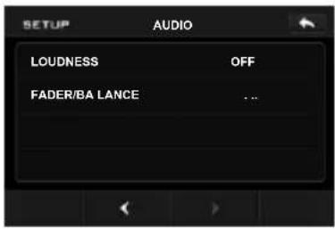 AUDIO LOUDNESS OFF FADER/BA LANCE ..