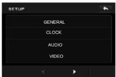 SETUP GENERAL CLOCK AUDIO VIDEO