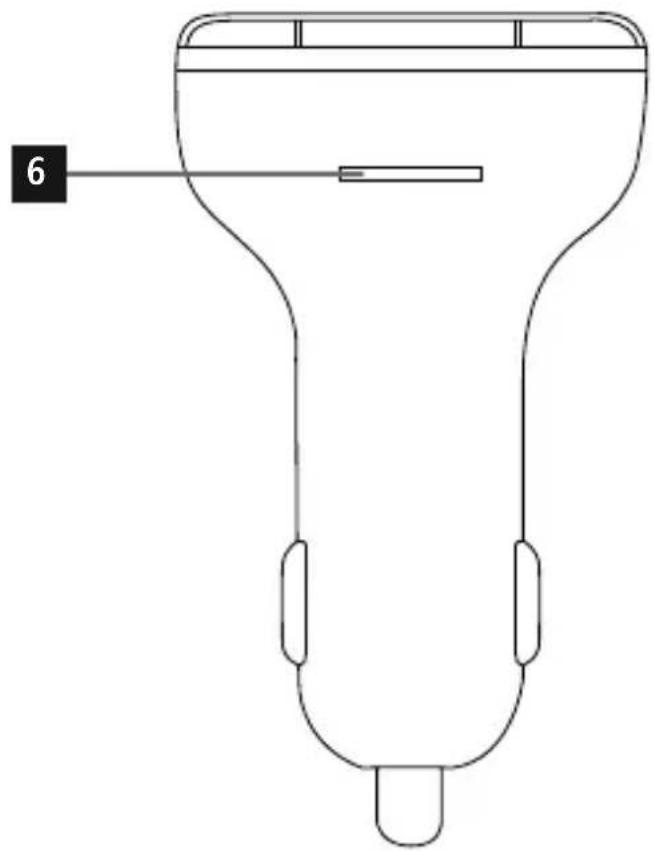 Line drawing of a mechanical device with a labeled component (6), no text or symbols present