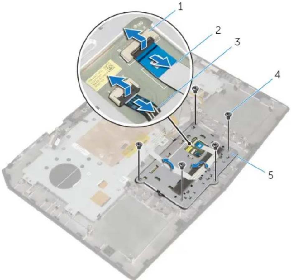 Labeled diagram of a device showing internal components and a magnified view of the internal structure with blue arrows indicating flow or movement.