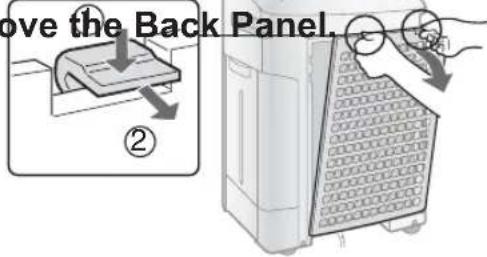ove the Back Panel. ②