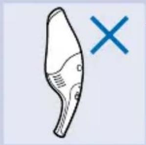 Simple line drawing of a curved object with labeled points A, B, C and a blue 'X' symbol (no text or symbols on the object itself)