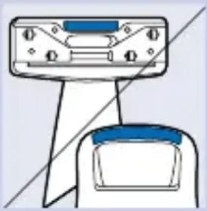 Diagram of a device with a blue component and a gray container, no text or symbols present