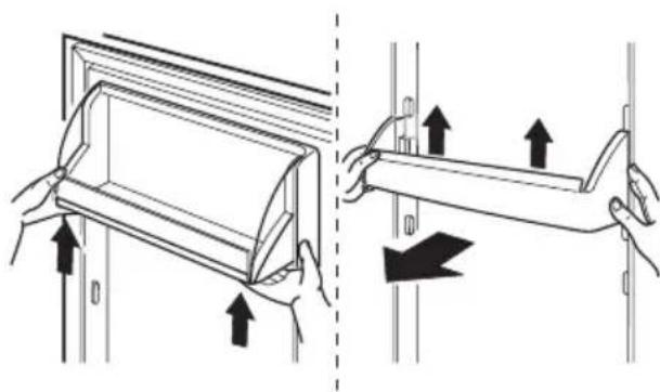 BRANDT SA2262E - Emplacement des balconnets de la porte - 1