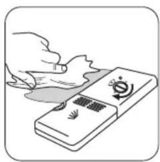 Illustration showing a hand pressing down on a device with Chinese characters '福' and '福' inside, indicating a warning or notification.