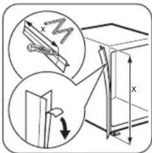 Technical diagram illustrating mechanical assembly with magnified detail and dimension labels