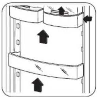 ZANKER ZKK 8416 K - Positioning the door shelves - 1