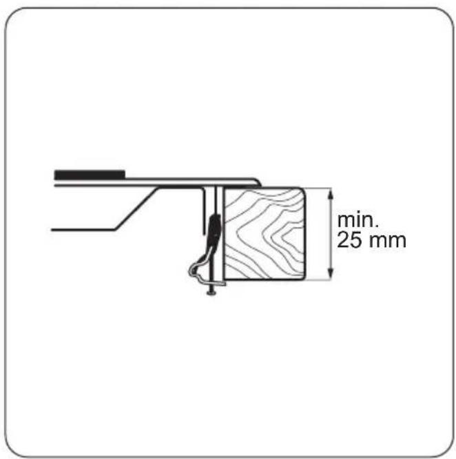 min. 25 mm
