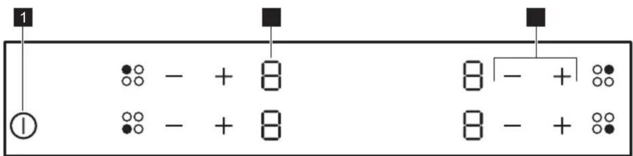 1 ●○ - + 8 ○○ - + 8 ① 8 - + ○● 8 - + ○●
