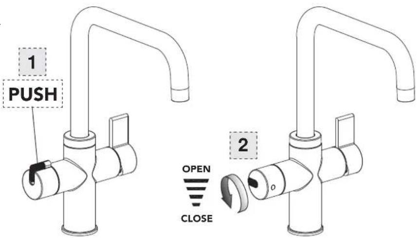 1 PUSH OPEN CLOSE 2
