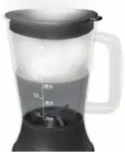 Close-up of a blender with liquid level indicator (no text or symbols visible)