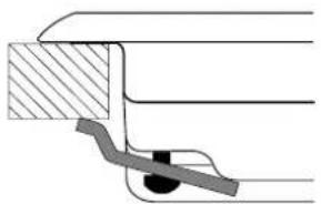 HOTPOINT TD 640 S (ICE) IX/HA - Schema di fissaggio dei ganci - 1