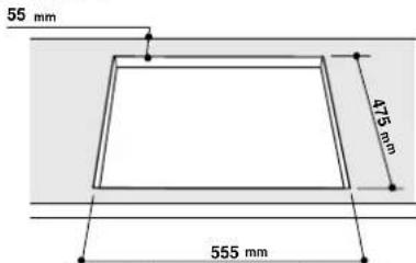 55 mm 475 mm 555 mm