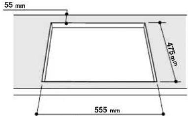 55 mm 475 mm 555 mm