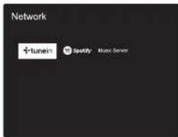 Network + Tunein Spotify Music Server