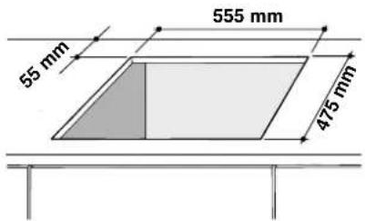 55 mm 555 mm 475 mm