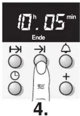 10 h 05 min Ende → → ← ≈ + 4.