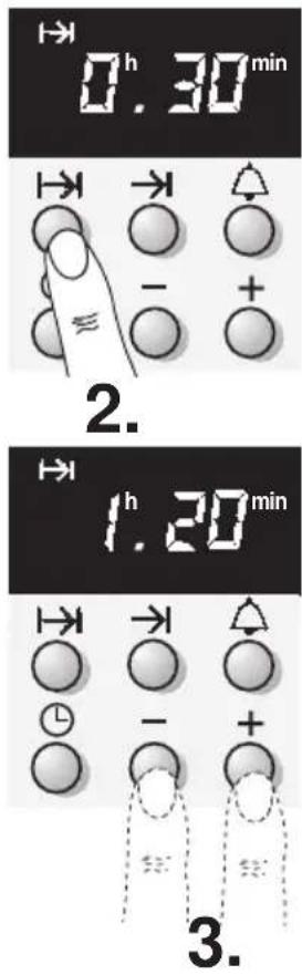 0 h 30 min 1 h 1 h 30 min 3.