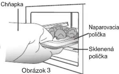 Chňapka Naparovacia polička Sklenená polička Obrázok 3