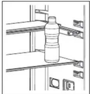 Line drawing of a cylindrical object mounted on a shelf with attached compartments (no text or symbols)