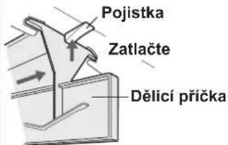 Pojistka Zatlačte Dělicí příčka