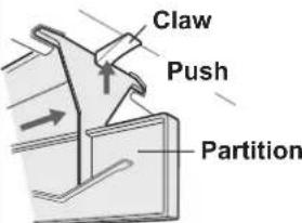 Claw Push Partition