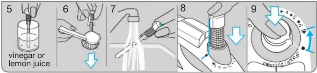 5 Vinegar or lemon juice 6 7 8 Cleaning / ampas 9