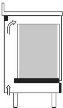 Simple diagram of a mechanical or architectural component with arrows indicating direction (no text or symbols)