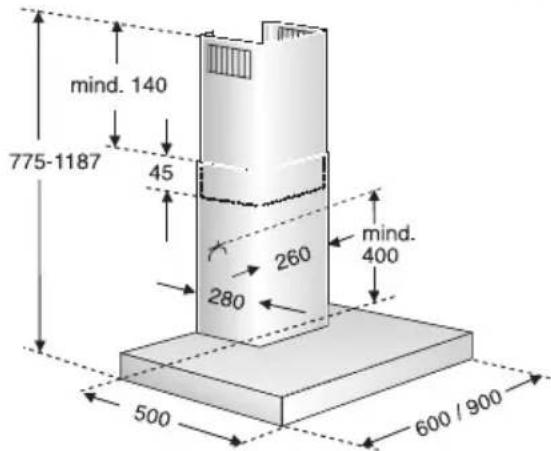 mind. 140 775-1187 45 260 280 mind. 400 500 600 / 900