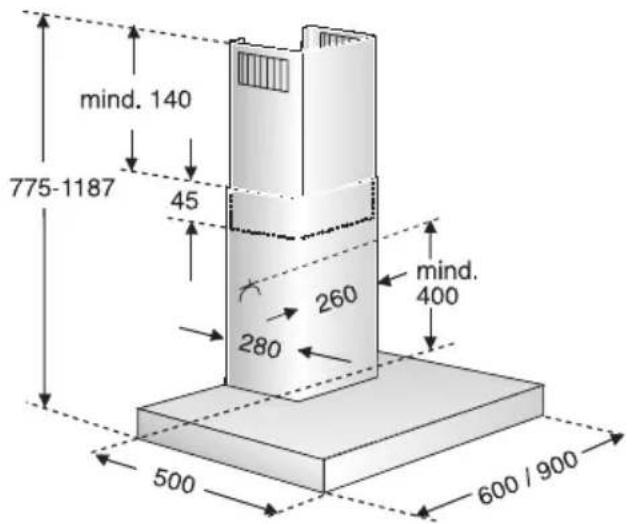 mind. 140 775-1187 45 260 280 mind. 400 500 600 / 900