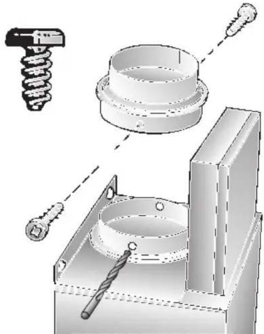 BOSCH DWW096851 - Collegamento del tubo di scarico ∅ 120 mm: - 1