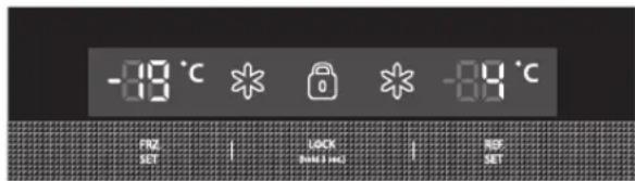 -89 °C FRZ SET 1 LOCK MAKE 3 HAC 1 REF SET -84 °C