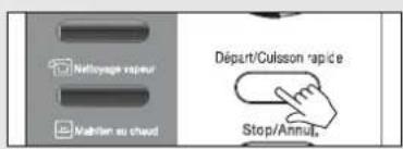 Nettoyage vapeur Maillon au chaud Départ/Culsson 'apice' Stop/Annul